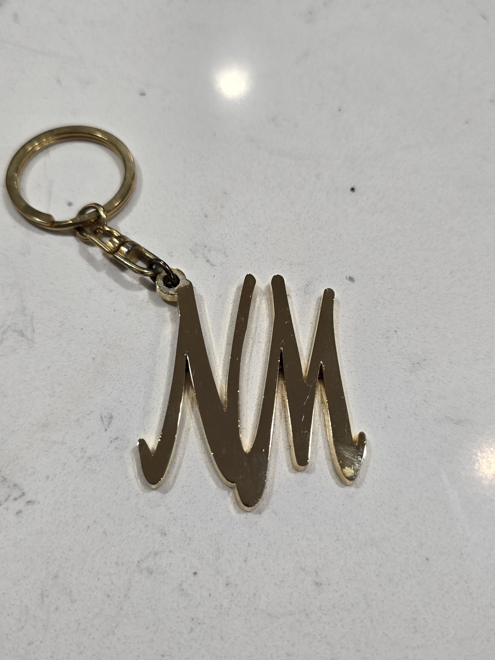 VTG Neiman Marcus Keychain Goldstone FOB Designer